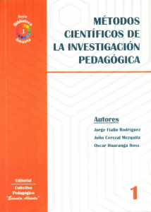 Métodos Científicos de la Investigación Pedagógica