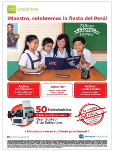 DM Créditos anuncia su Campaña de Créditos por Fiestas Patrias 2016
